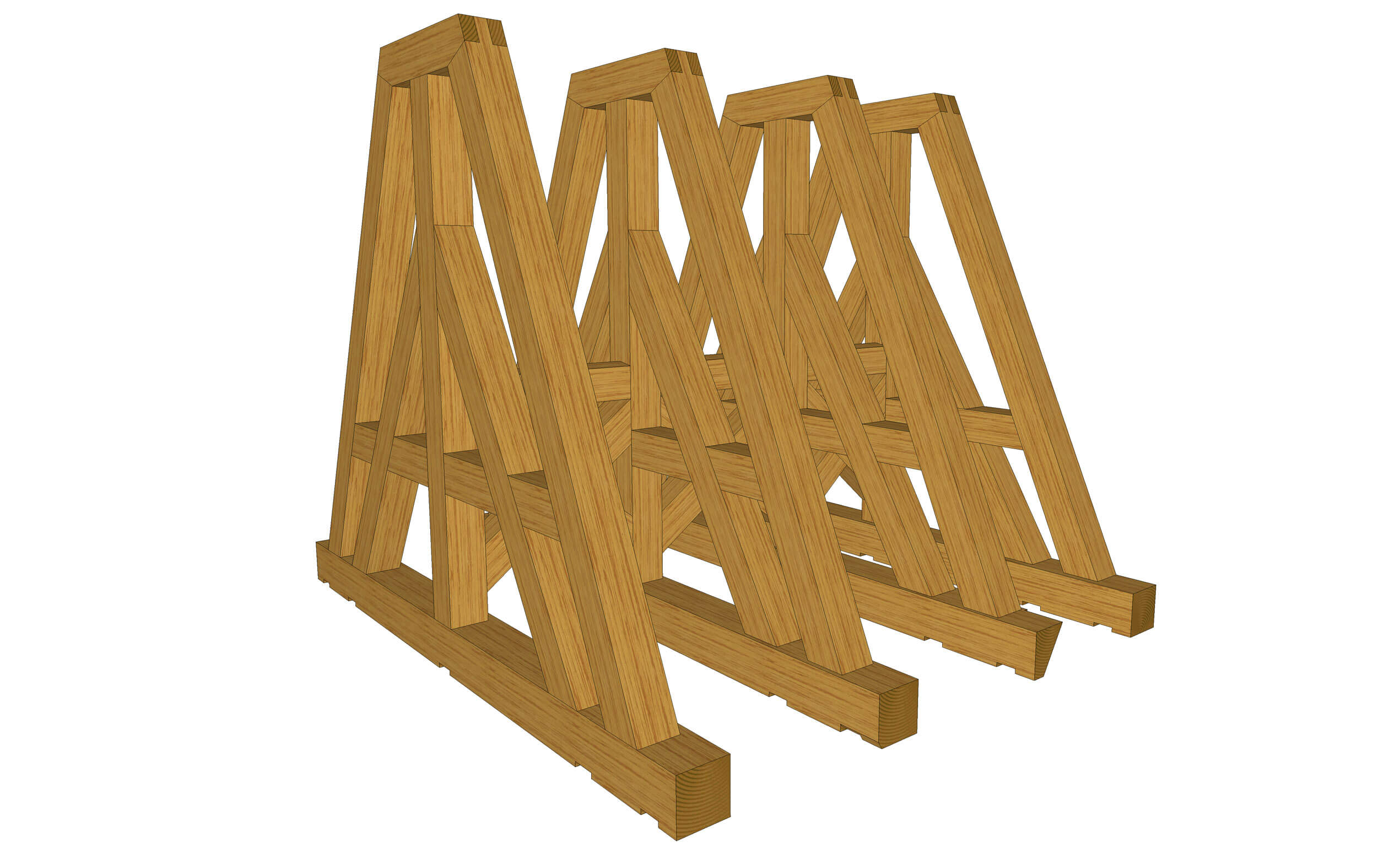 3D Ansicht Eichenholzglockenstuhl 3D Ansicht Eichenholzglockenstuhl…