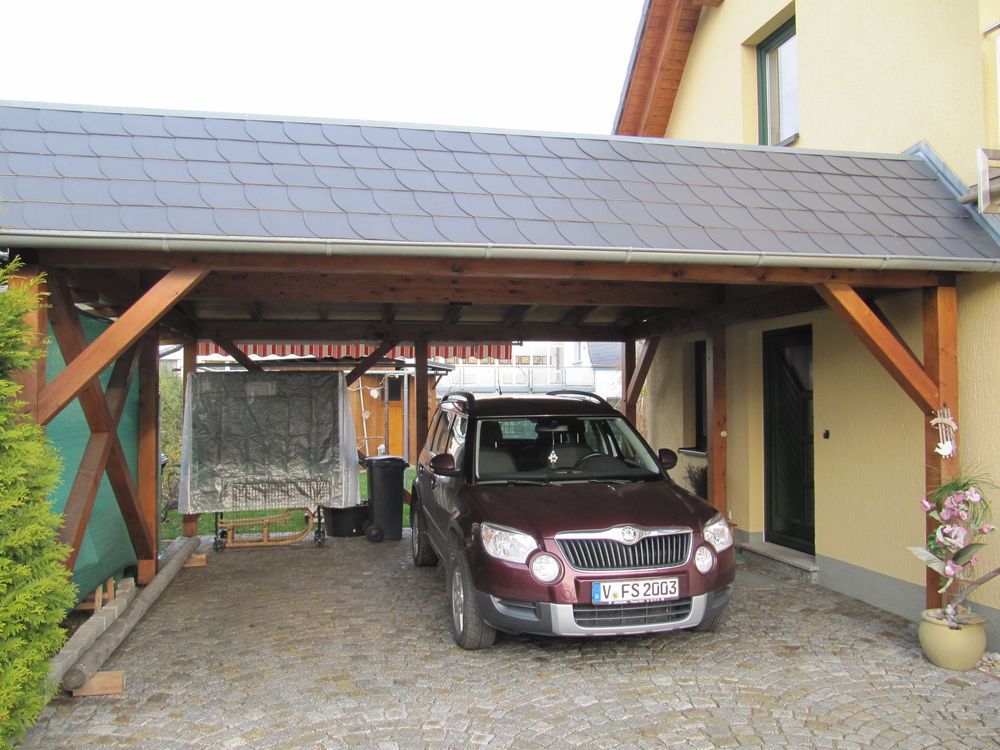 Asymmetrisches Satteldachcarport Asymmetrisches Satteldachcarport…