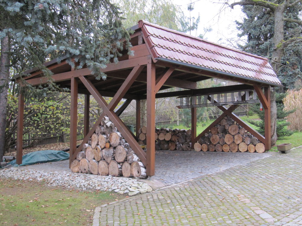 Asymmetrisches Satteldachcarport Asymmetrisches Satteldachcarport…