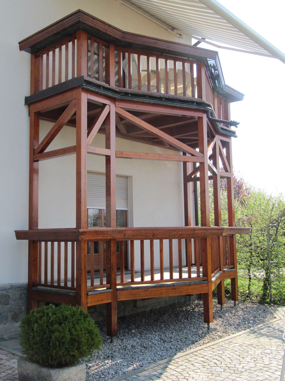 Balkon zweistöckig mit schrägen Grundriss Balkon zweistöckig mit schrägen Grundriss…