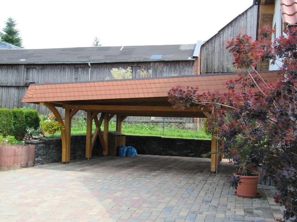 Carport mit Pultdach und Attika&hellip;