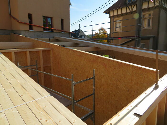 Holzrahmenbau mit Pultdach eingeschossiger Holzrahmenbau mit Pultdach_1…